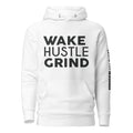 wake hustle grind hoodie white trust the process